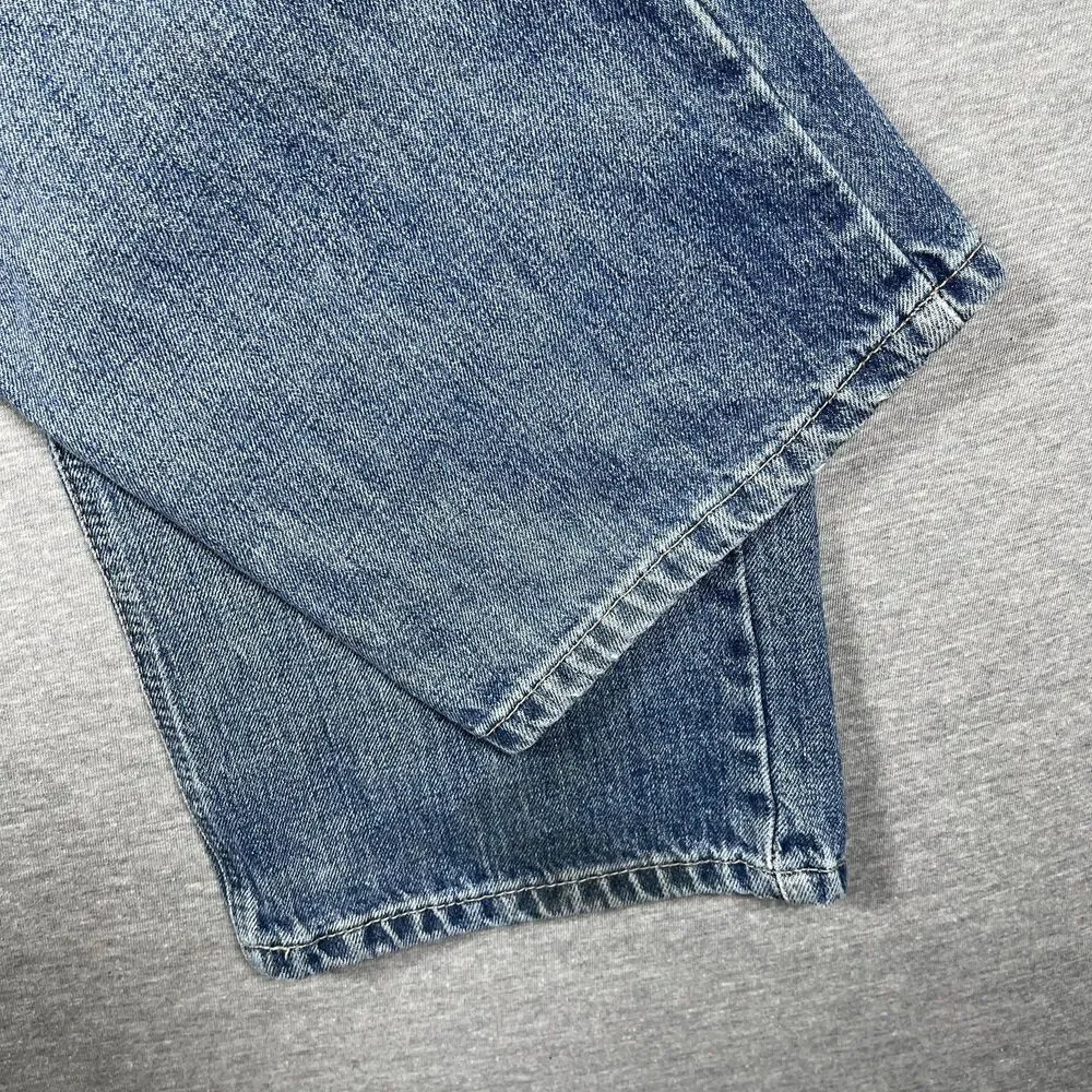 Ariat Legacy M2 Jeans Mens 34x32 Blue Light Wash Relaxed Boot Cut Distressed